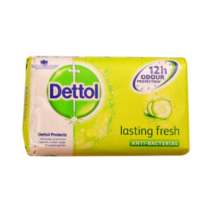 “Dettol Soap Lasting Fresh 110g bar front view”