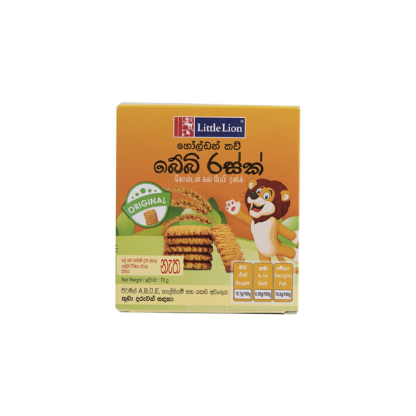 Little Lion Golden Cow Rusk Original 70g – Nutritious Baby Rusk ...
