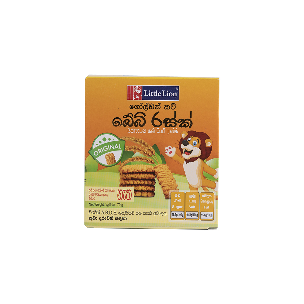 “Little Lion Golden Cow Rusk Original 70g package”