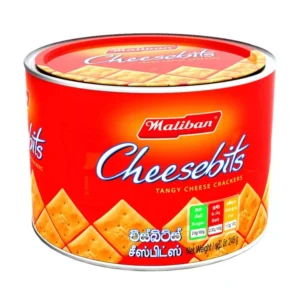 “Maliban Cheese Bits 245g tin packaging front view”