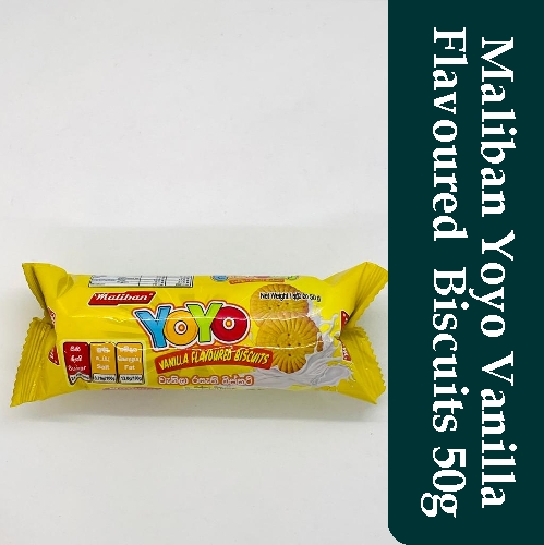 “Maliban Yoyo Vanilla Biscuits 50g packaging”