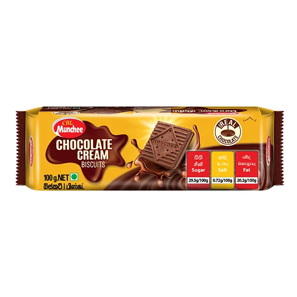 “Munchee Chocolate Cream 100g packaging”