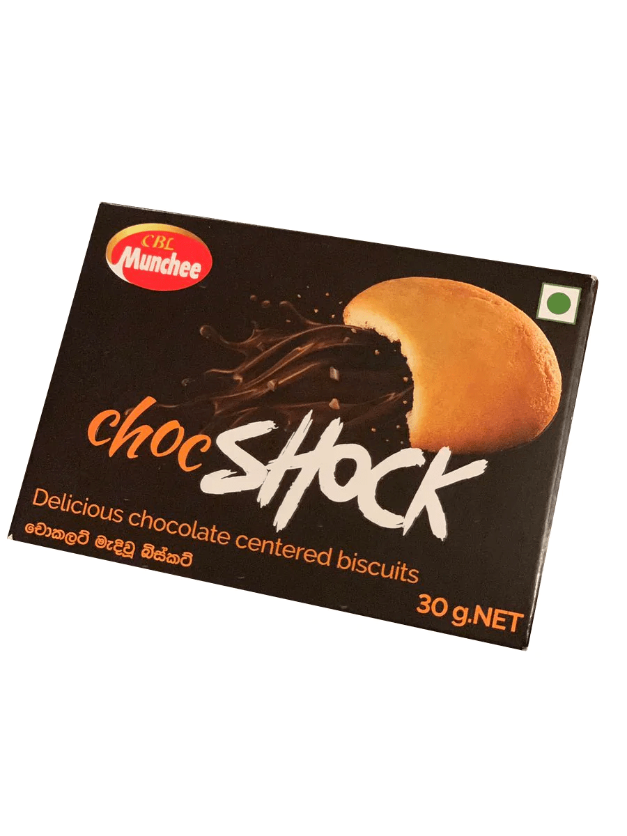 “Munchee Choc Shock 30g packaging”