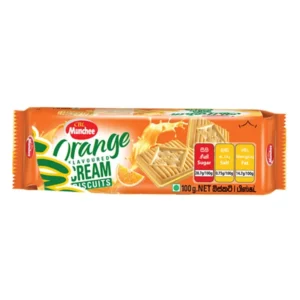 “Munchee Orange Cream Biscuits 100g packaging”