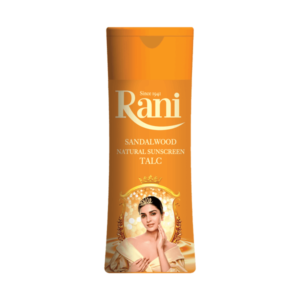 “Rani Sandalwood Talc 100g packaging”