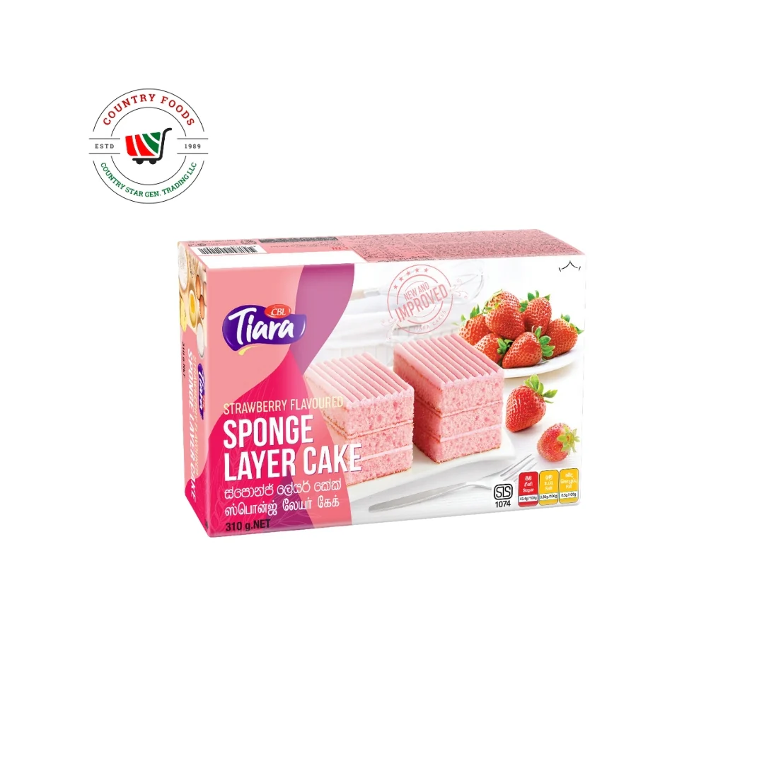 “Ritzbury Tiara Strawberry Sponge Cake 310g packaging”