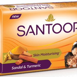 “Santoor Sandal & Turmeric Soap 100g packaging”