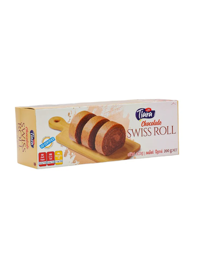 “Tiara Swiss Roll Chocolate 200g packaging”