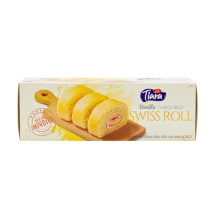 “Tiara Swiss Roll Vanilla 200g packaging”