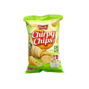 “Uswatte Chirpy Chips Cheese & Onion 16g packaging”