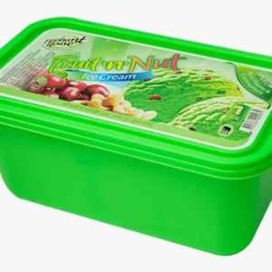 "Elephant House Fruit 'N' Nut Ice Cream 1L packaging."