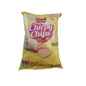 “Uswatte Chirpy Chips Salted 50g packaging”